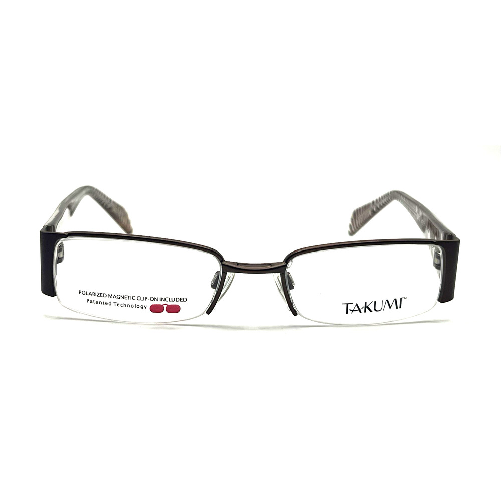 TAKUMI T9721 BROWN EYEGLASSES SUNGLASSES FRAMES 47-17-135